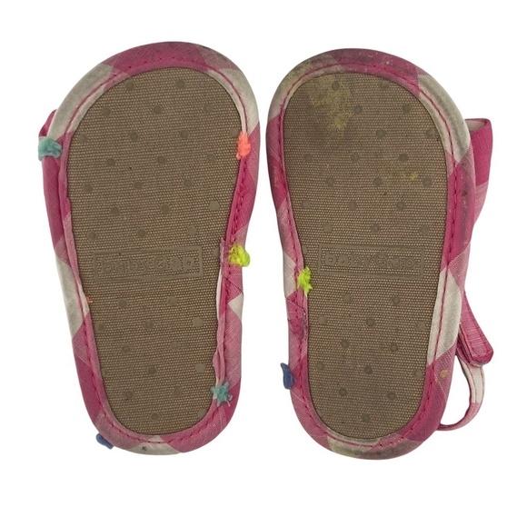 Baby Gap Pixie Dust Pink Fiesta Bow Floral Sandals Size 12-18 Months Girl's - Picture 6 of 7